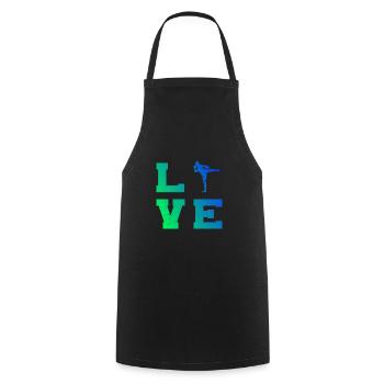 Boxe Thaï Hommes Muay Thaï Boxeur Thaï Boxe Thaï - Tablier de cuisine - noir - Devant - AI Model Male 185 dark (185cm)
