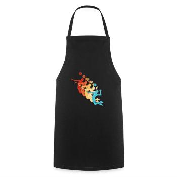 Volleyball Volleyball Hommes Femmes - Tablier de cuisine - noir - Devant - AI Model Male 185 dark (185cm)
