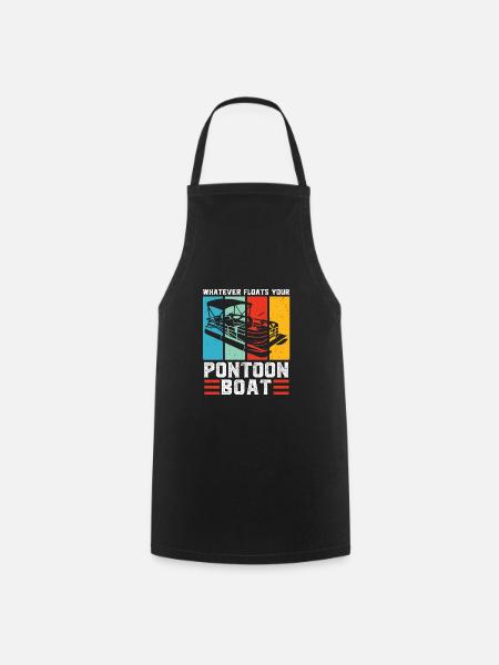 Ponton Pontonierboot Geschenk - Kochschürze - Schwarz