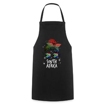 Afrique du Sud - Tablier de cuisine - noir - Devant - AI Model Male 185 dark (185cm)
