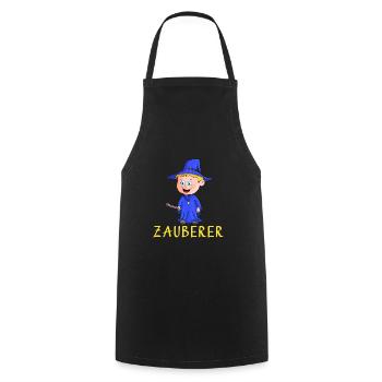 Magician - Wizard - Cooking Apron - black - Front - AI Model Male 185 dark (185cm)