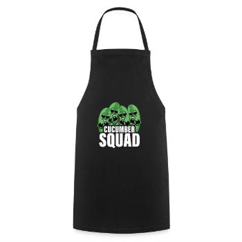 Cucumber Squad coole Gurken - Kochschürze - Schwarz - Vorne - AI Model Male 185 dark (185cm)