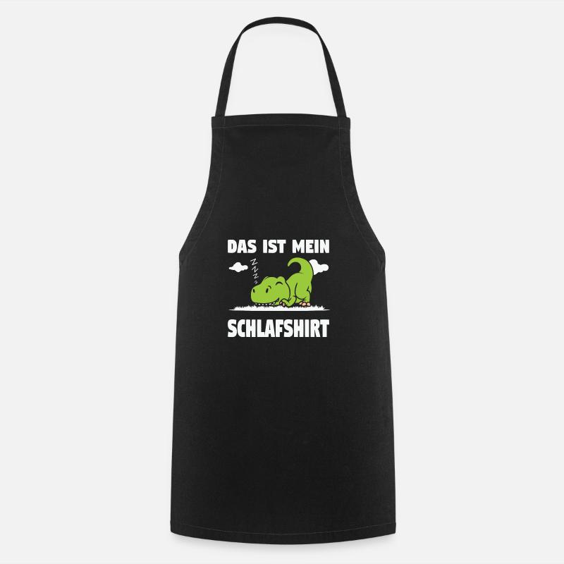Schlafshirt T-Rex Pyjama Geschenk - Kochschürze - Schwarz