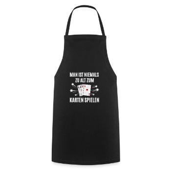 Play at cards - Cooking Apron - black - Front - AI Model Male 185 dark (185cm)