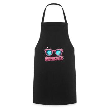 Undercover Speech - Sunglasses Design - Cooking Apron - black - Front - AI Model Male 185 dark (185cm)
