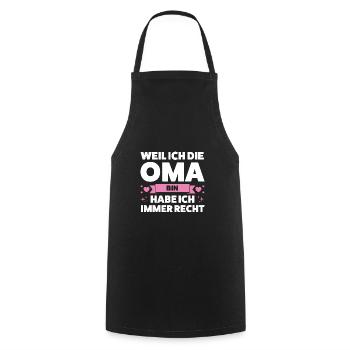Oma Großmutter Enkelkinder Geschenk - Kochschürze - Schwarz - Vorne - AI Model Male 185 dark (185cm)