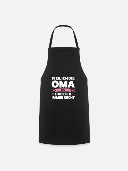 Oma Großmutter Enkelkinder Geschenk - Kochschürze - Schwarz