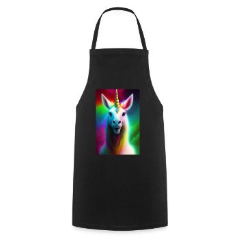 Unicorn - Cooking Apron - black - Front - AI Model Male 185 dark (185cm)