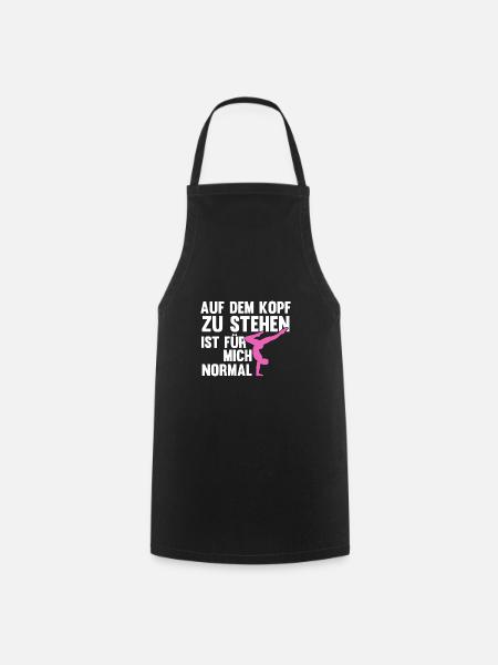 Handstand Turnerin Handstände Geschenk - Kochschürze - Schwarz