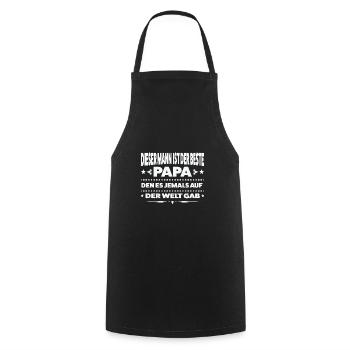 Papa Familie Vater Geschenk - Kochschürze - Schwarz - Vorne - AI Model Male 185 dark (185cm)