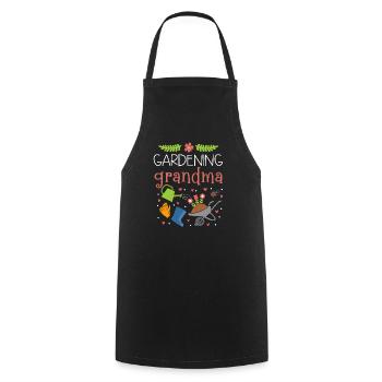 Family Gardening Grandma Funny Gardener Garden - Cooking Apron - black - Front - AI Model Male 185 dark (185cm)