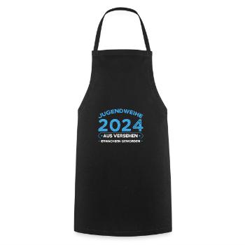 Jugendweihe 2024 Jugend Erwachsen Werden Geschenk - Kochschürze - Schwarz - Vorne - AI Model Male 185 dark (185cm)