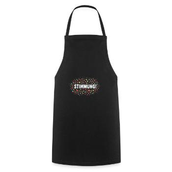 Konfetti Stimmung Karneval Fasching - Kochschürze - Schwarz - Vorne - AI Model Male 185 dark (185cm)