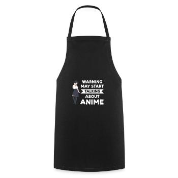 Anime merch Anime Anime Merchandise Geschenk - Kochschürze - Schwarz - Vorne - AI Model Male 185 dark (185cm)
