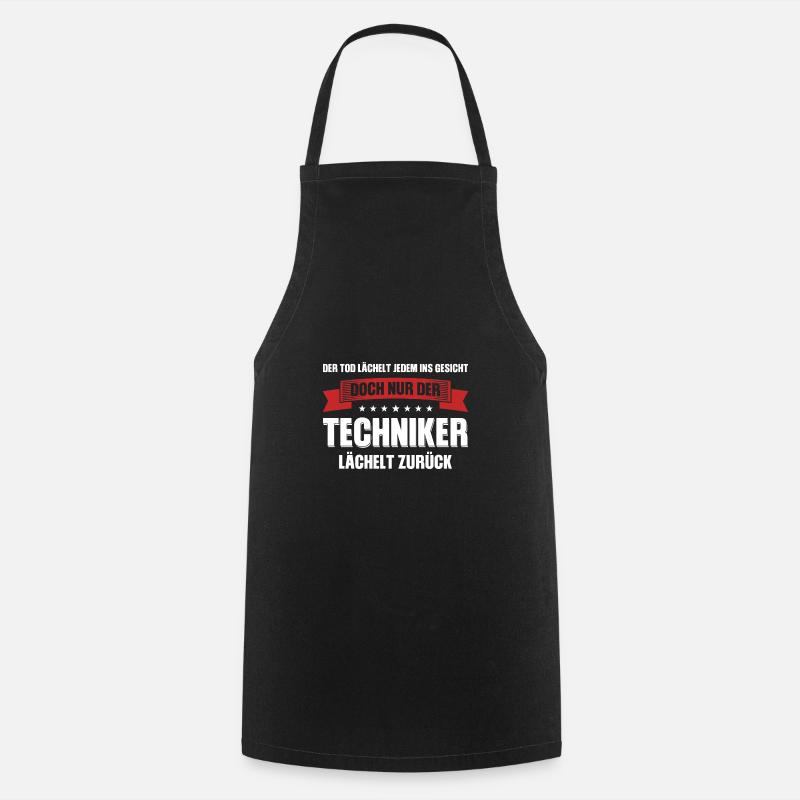Techniker Beruf Fachmann Technik Geschenk - Kochschürze - Schwarz