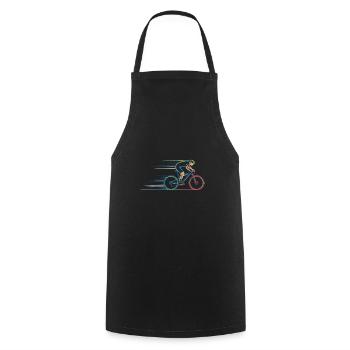 BMX Freestyle Vintage Radfahrer Geschenk Idee - Kochschürze - Schwarz - Vorne - AI Model Male 185 dark (185cm)