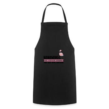 Oma Flamingo Faultier Mama Oma Geschenk - Kochschürze - Schwarz - Vorne - AI Model Male 185 dark (185cm)