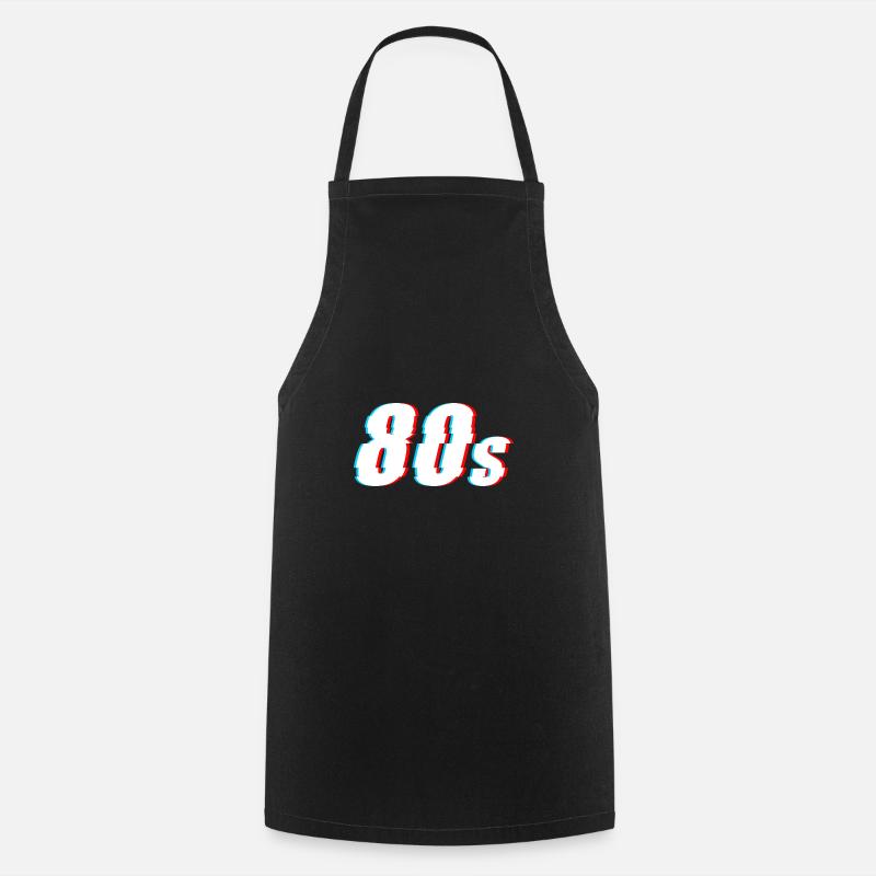 '80s 80s Glitch - Cooking Apron - black
