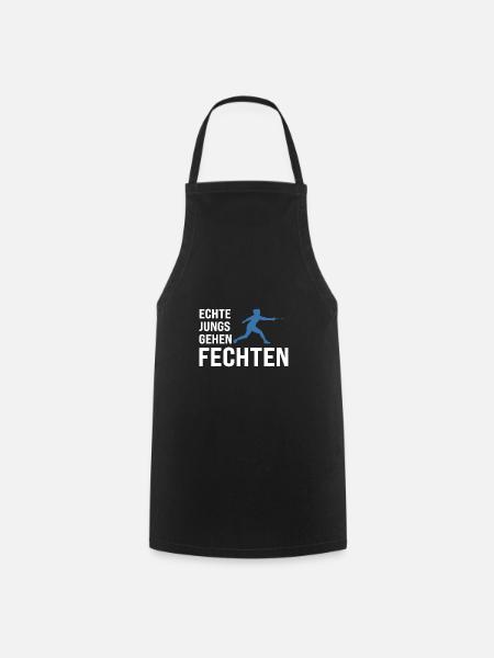 Fechten Fechtsport Fechter Geschenk - Kochschürze - Schwarz
