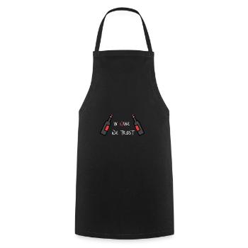 Dans Wine, nous faisons confiance à Vin - Tablier de cuisine - noir - Devant - AI Model Male 185 dark (185cm)