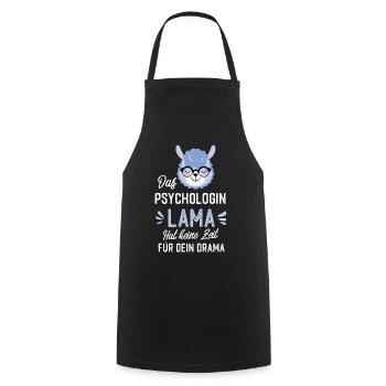 Psychologin Lama Spruch Lustige Geschenkidee - Kochschürze - Schwarz - Vorne - AI Model Male 185 dark (185cm)