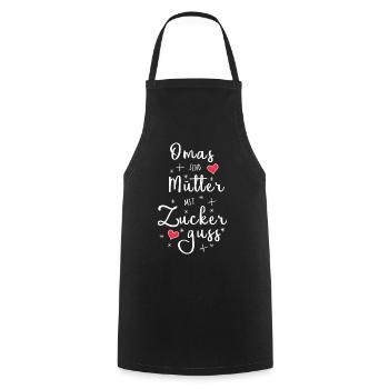 Omas sind Mütter mit Zuckerguss - Oma Geschenk - Kochschürze - Schwarz - Vorne - AI Model Male 185 dark (185cm)
