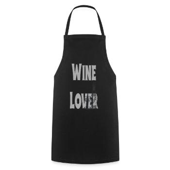 Wine Lover - I love wine - red wine - winegrower - Art - Cooking Apron - black - Front - AI Model Male 185 dark (185cm)