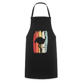 autruche - Tablier de cuisine - noir - Devant - AI Model Male 185 dark (185cm)
