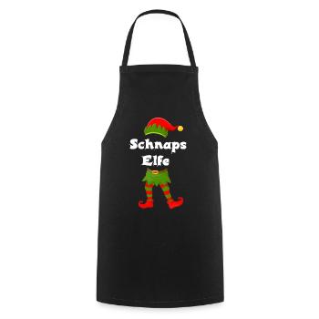 Schnaps Elfe - Kochschürze - Schwarz - Vorne - AI Model Male 185 dark (185cm)