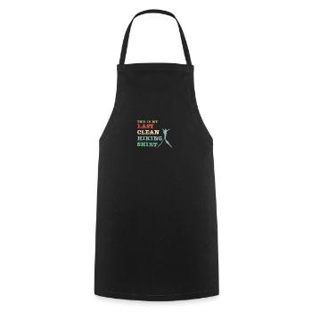 C’est ma dernière chemise de randonnée propre - Tablier de cuisine - noir - Devant - AI Model Male 185 dark (185cm)