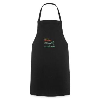 Let's explore the nature - Paragliding - Cooking Apron - black - Front - AI Model Male 185 dark (185cm)