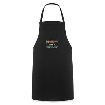 Paragliding Mum - like a normal Mum but cooler - Cooking Apron - black - Front - AI Model Male 185 dark (185cm)