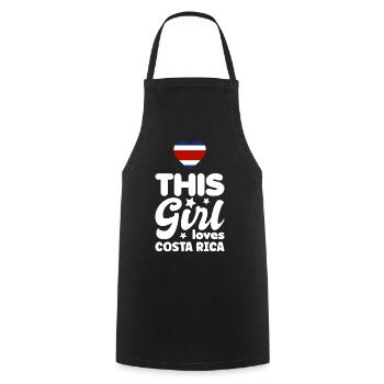 Costa Rica Flag Used Look Flag Vintage Home - Cooking Apron - black - Front - AI Model Male 185 dark (185cm)