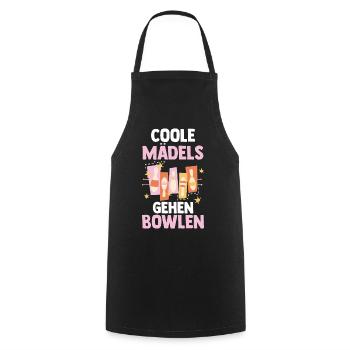 Bowler Bowlen Kegeln Bowling - Kochschürze - Schwarz - Vorne - AI Model Male 185 dark (185cm)