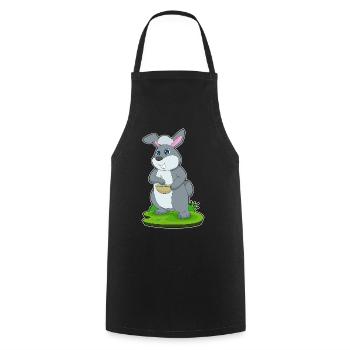 Rabbit Cooking Bowl Cooking - Cooking Apron - black - Front - AI Model Male 185 dark (185cm)