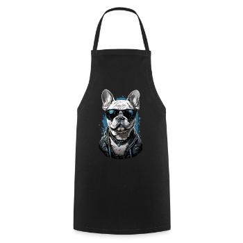 French Bulldog Dog Dog Lover Design - Cooking Apron - black - Front - AI Model Male 185 dark (185cm)