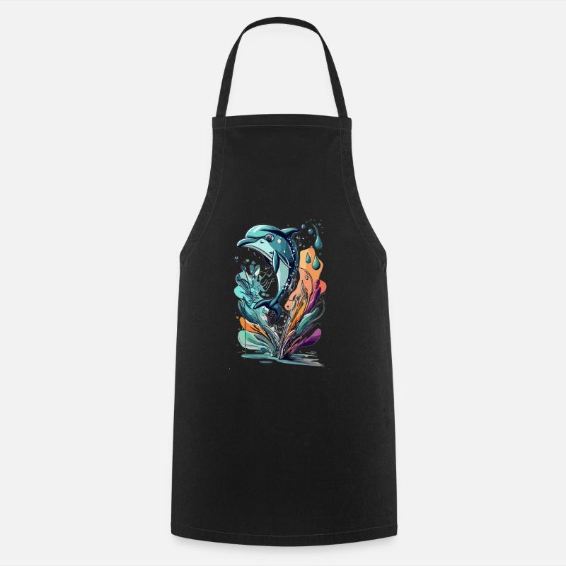 DOLPHIN - Cooking Apron - black