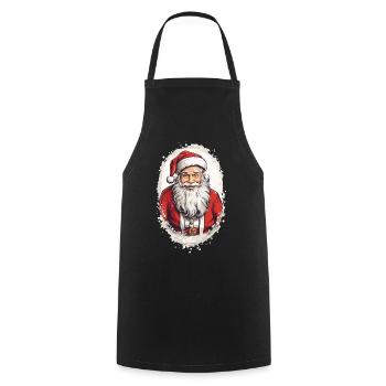 Père Noël magique nordique - Tablier de cuisine - noir - Devant - AI Model Male 185 dark (185cm)