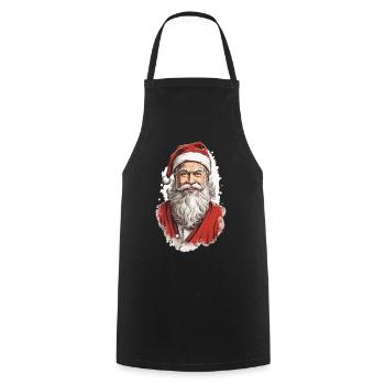 Classic Santa Claus in Winter Retro Design - Cooking Apron - black - Front - AI Model Male 185 dark (185cm)