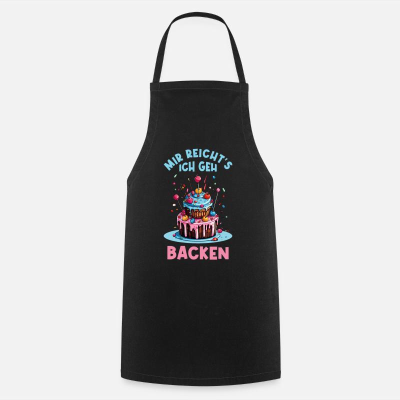 Backen Bäckerin Backkönigin Backfee Torte Kuchen - Kochschürze - Schwarz
