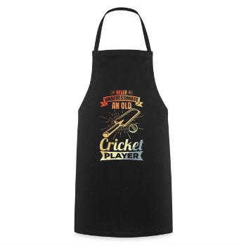 Grand-père de cricket - Tablier de cuisine - noir - Devant - AI Model Male 185 dark (185cm)