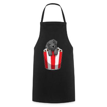 Maïs soufflé du Labrador - Tablier de cuisine - noir - Devant - AI Model Male 185 dark (185cm)