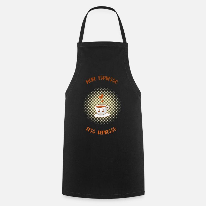 Espresso, Coffee, Coffee, Latte, Gift Idea, Fun - Cooking Apron - black