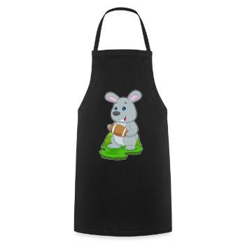 Rabbit American Football Sports - Cooking Apron - black - Front - AI Model Male 185 dark (185cm)