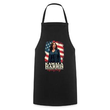 Kamala Harris Breaking Barriers Inspiring Change - Cooking Apron - black - Front - AI Model Male 185 dark (185cm)