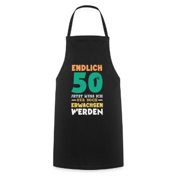 Lustiges 50. Geburtstag Geburtstagsshirt Geschenk - Kochschürze - Schwarz - Vorne - AI Model Male 185 dark (185cm)