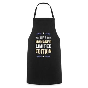 Manager Édition Limitée - Tablier de cuisine - noir - Devant - AI Model Male 185 dark (185cm)