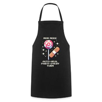 Mode maman : guérison automatique à chaque tour | Parents - Tablier de cuisine - noir - Devant - AI Model Male 185 dark (185cm)