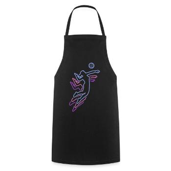 Volley-ball féminin Joueuse de volley-ball : Volley-ball de plage - Tablier de cuisine - noir - Devant - AI Model Male 185 dark (185cm)