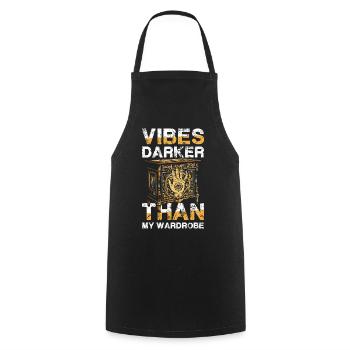 Vibes Darker Than My Wardrobe Okkult Goth Hamsa - Cooking Apron - black - Front - AI Model Male 185 dark (185cm)